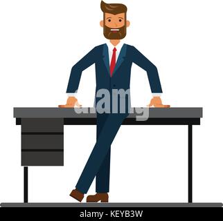 chairman of the board cartoon flat vector illustration concept on ...