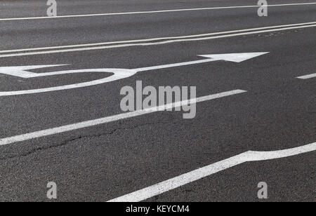 Arrow on street Stock Photo