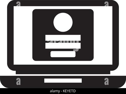 laptop computer digital loging access web vector illustration Stock ...