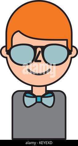 business young man character with glasses Stock Vector
