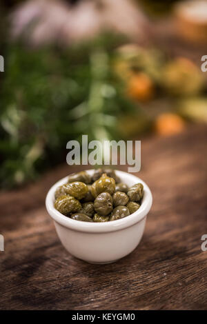 Capers in bowl,spanish tapa bar food Stock Photo Alamy