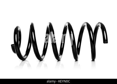 Springs of a car suspension on a white. Stock Photo