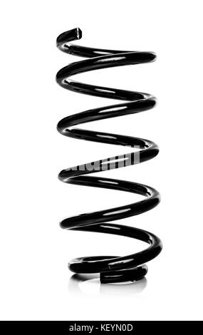 Springs of a car suspension on a white. Stock Photo
