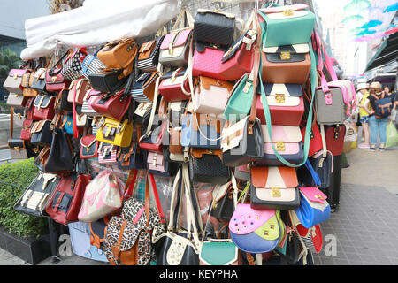 handmade purse women bag shop and the tourists are shopping at