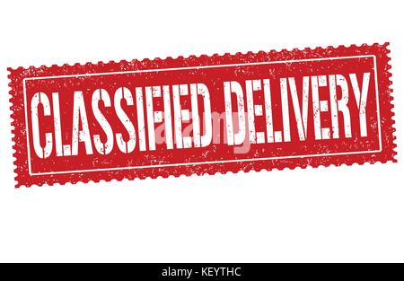 Classified delivery grunge rubber stamp on white background, vector illustration Stock Vector