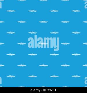 Sound wave pattern seamless blue Stock Vector
