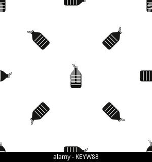Large bottle of water pattern seamless black Stock Vector