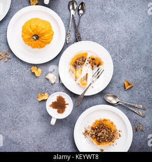 Pumpkin mini pie Stock Photo