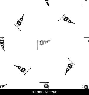 Windsock pattern seamless black Stock Vector