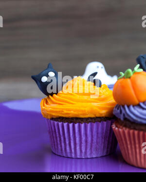 Halloween cupcakes Stock Photo