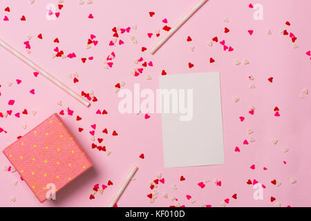 Birthday concept. Sugar spreading pastry with copy space Stock Photo