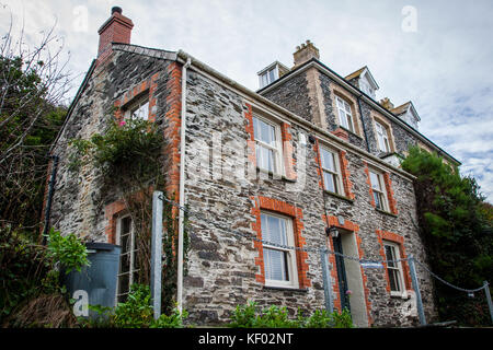 Doc Marin's house in Port Isaac Cornwall where the TV series is filmed Stock Photo