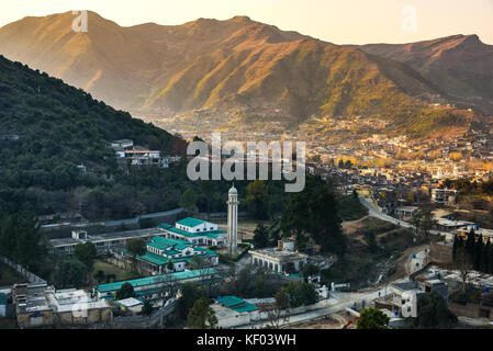 Aerial view of Mingora village in Swat Stock Photo