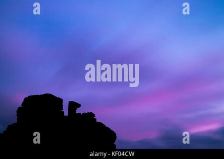 The loaded camel at dusk, St Mary's, Isles of Scilly Stock Photo