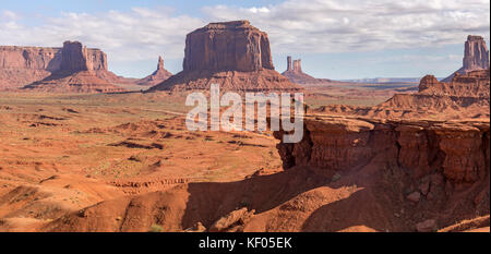 John Ford Point at Monument Valley Navajo Park in Utah-Arizona Border Stock Photo