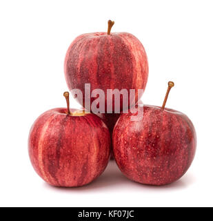 Red apples group isolated on white background Stock Photo