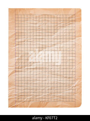 old page of notebook paper Stock Photo