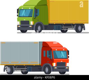 Truck, lorry icon or symbol. Delivery, logistics concept. Vector illustration Stock Vector