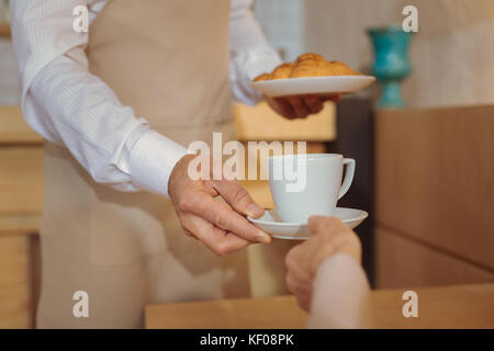 Close up of a cup with delicious coffee Stock Photo