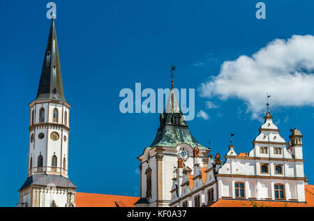 Old Town Hall and St. James church in Levoca, Slovakia Stock Photo