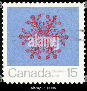 Postage Stamp - Christmas Snowflake (Canada) Postage Stamp - Christmas Snowflake (Canada) Stock Photo