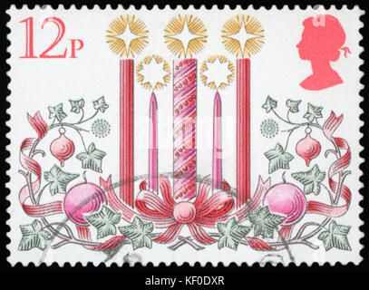 Postage stamp - Advent Wreath Stock Photo