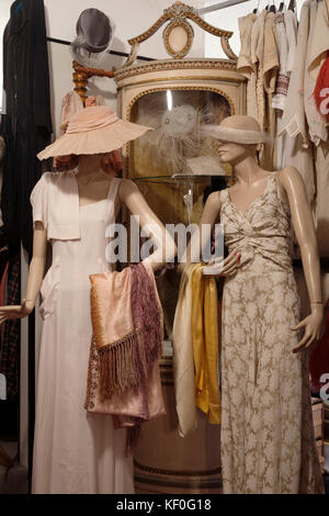 Two female mannequins in old vintage store Stock Photo