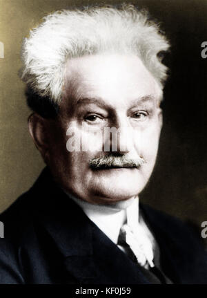 Leos Janacek - portrait of the Czech composer, 13 July 1854 - 12 August 1928. Colourised version. Stock Photo