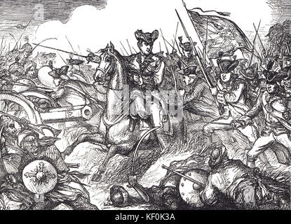 Lord Clive (Clive of India) at The Battle of Plassey, 23 June 1757 Stock Photo