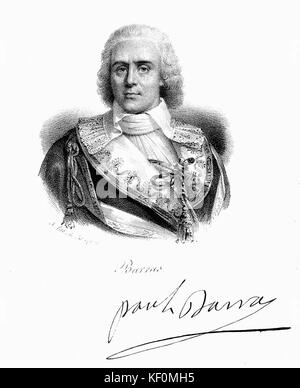 Paul Jean Francois Nicolas, Comte de Barras  French revolutionary Stock Photo