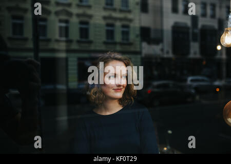 portrait of young blonde woman Stock Photo