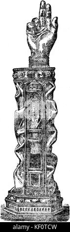 Limburger Koerier vol 085 no 103 Reliekhouder bevattende een arm van den H. apostel Thomas Stock Photo