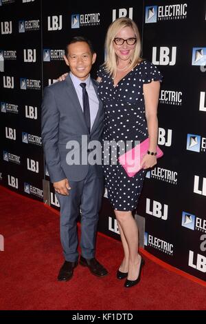 Ernie Reyes, Lisa Reyes at arrivals for LBJ Premiere, ArcLight Hollywood, Los Angeles, CA October 24, 2017. Photo By: Priscilla Grant/Everett Collection Stock Photo