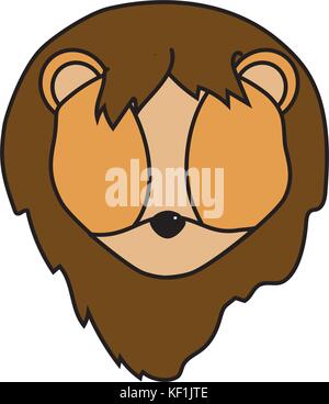 cute and tender lion head character Stock Vector Image & Art - Alamy