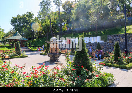 At Odessa, Ukraine -  August 2, 2017: Fountain in newly opened Istanbul park in Odessa, Ukraine. Stock Photo