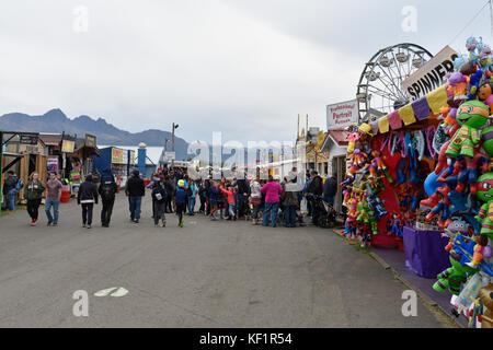 Alaska State Fair, Carnival, Games, Palmer, Alaska, USA Stock Photo