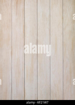 Subtle near white pickled cool tan wood board surface shows subtle grain Stock Photo