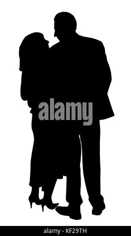 Back view of a couple Stock Vector