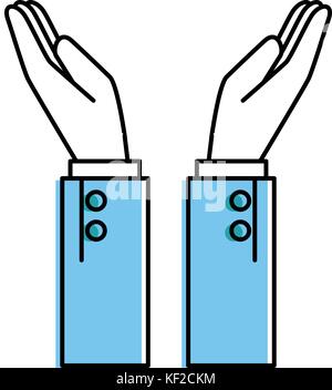 hands human protecting icon vector illustration design Stock Vector