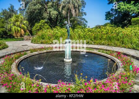 Australia, New South Wales, Sydney, Royal Botanic Garden, Cupid statue water feature Stock Photo