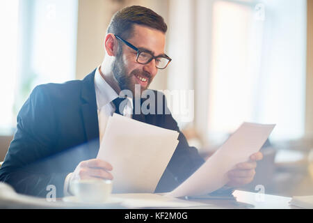 Analyzing Work Results Stock Photo