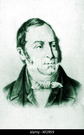 ROSSINI, Gioacchino Italian composer (1792-1868). Also Gioachino Stock Photo