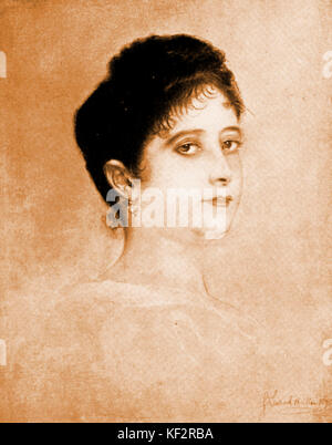 Johann Strauss II's  wife Adèle Austrian composer, conductor & violinist (1825-1899) Stock Photo