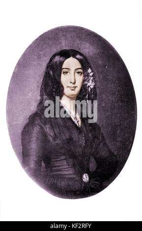 SAND, George -  Portrait French novelist (1804-1876) Stock Photo