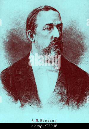 BORODIN, Alexander Porphyrevich Russian composer and chemist (1833-1887) Stock Photo