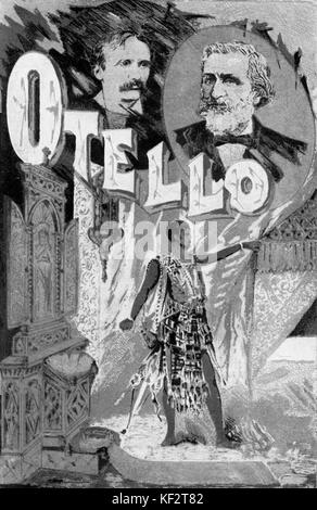 Giuseppe Verdi 's opera 'Otello' - poster for the first performance at   Scal, Milan 5 February 1887. Based on William Shakespeare 's play 'Othello'.