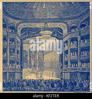 Paris Opera - interior - scene on stage 1825 (Don Carlos premiered 1867) Stock Photo