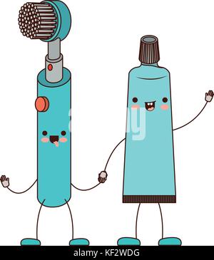 toothpaste cartoon in colorful silhouette Stock Vector Image & Art - Alamy