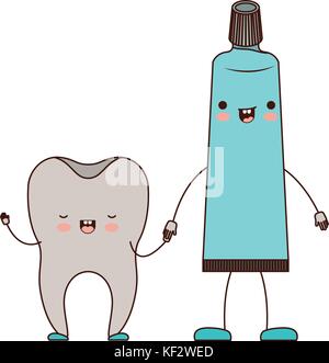 toothpaste cartoon in colorful silhouette Stock Vector Image & Art - Alamy