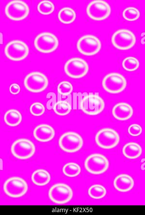 bubbles with a plain pink coloured background Stock Vector